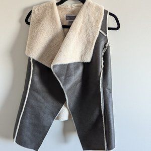 Faux fur and Suede Vest